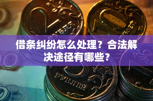济南借条纠纷怎么处理？合法解决途径有哪些？