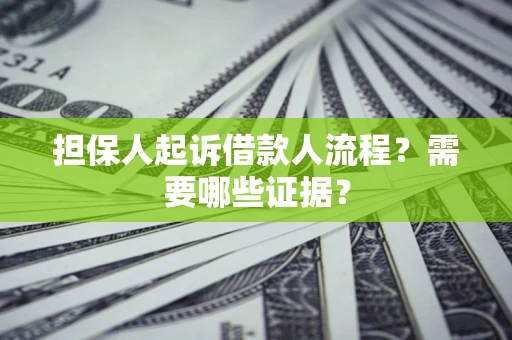 济南担保人起诉借款人流程？需要哪些证据？