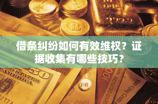 济南借条纠纷如何有效维权？证据收集有哪些技巧？
