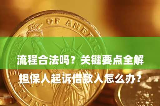 济南

担保人起诉借款人怎么办？流程合法吗？关键要点全解析