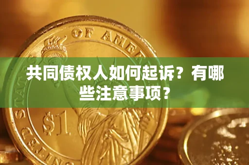 济南共同债权人如何起诉？有哪些注意事项？