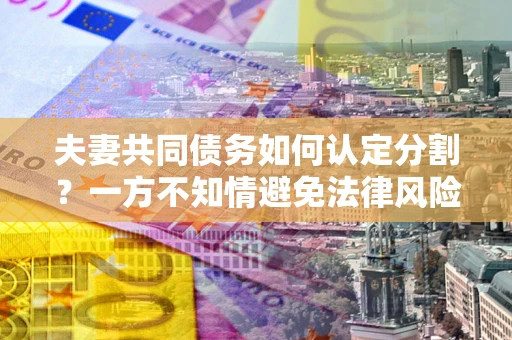 济南夫妻共同债务如何认定分割？一方不知情避免法律风险必看！